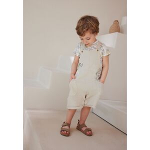 Petit Beguin Ensemble salopette bebe en gaze de coton et t-shirt Brisbane