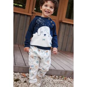 Petit Beguin Ensemble bebe sweat-shirt et pantalon en molleton Scotty