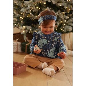 Petit Beguin Ensemble bebe blouse et pantalon avec bandeau Holly Night