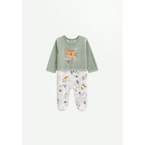 Petit Beguin Pyjama bebe en velours Savane Family