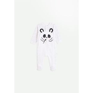 Petit Beguin Pyjama bebe en velours ouverture pont Little Panda