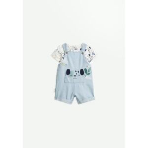 Petit Beguin Ensemble salopette bebe en jean et t-shirt Elliot