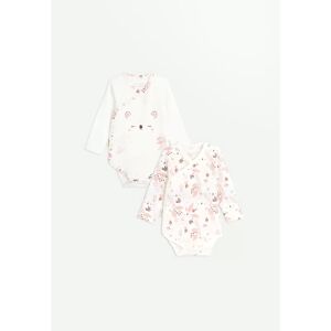 Petit Beguin Lot de 2 bodies bebe manches longues ouverture croisee Alysse