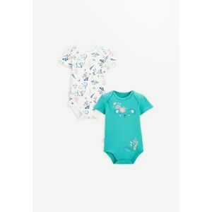 Petit Beguin Lot de 2 bodies bebe manches courtes Paradise Flowers