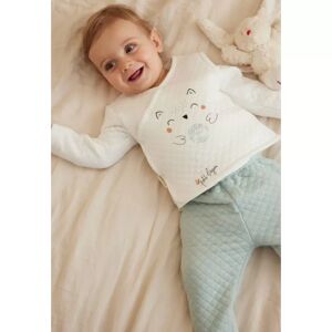 Petit Beguin Ensemble bebe gilet et pantalon en coton matelasse Kimi