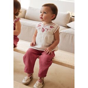 Petit Beguin Ensemble bebe blouse et pantalon en gaze de coton Alba