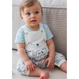 Petit Beguin Ensemble salopette bebe en gaze de coton et t-shirt Iskia