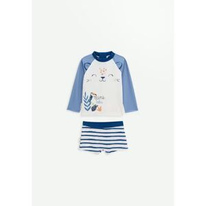 Petit Beguin Maillot de bain bebe 2 pieces t-shirt de protection UV & boxer Saint Malo