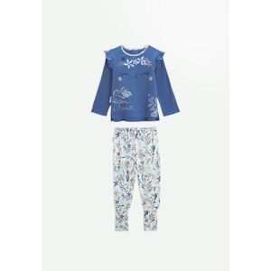 Petit Beguin Pyjama bebe 2 pieces a pieds retroussables Ocean d'amour