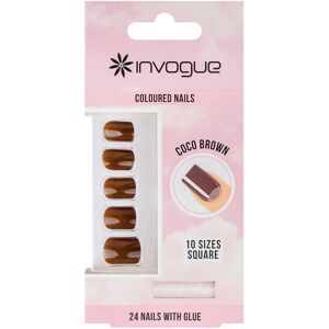 Invogue Faux-ongles Colorés Carré Accessoires