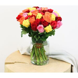 Brassee de roses multicolores Max Havelaar - Interflora - Livraison de fleurs