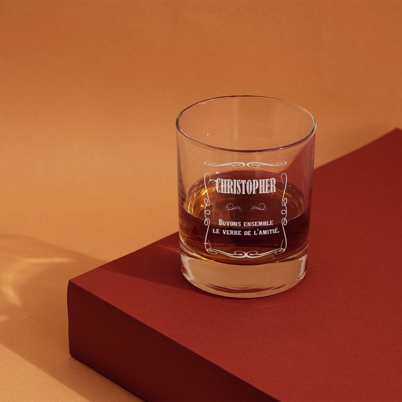 Verre à whisky avec message - Interflora - Livraison de cadeaux personnalisés