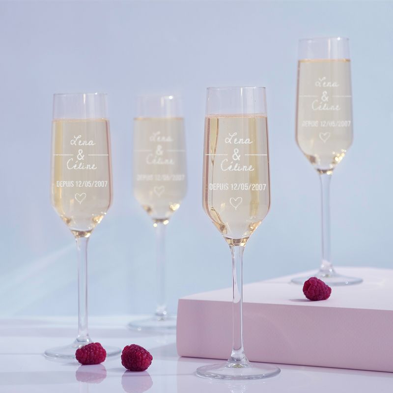 Flûtes à champagne personnalisées - Interflora - Livraison de cadeaux personnalisés