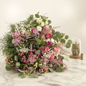 Interflora Bonheur Intense : bouquet Prestige aux tons rose et blanc