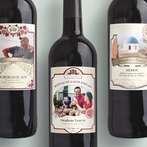Interflora Bouteille de vin rouge & photo - Interflora - Livraison de cadeaux personnalisés