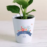 Pot de fleurs personnalisé – Interflora – Livraison de cadeaux personnalisés