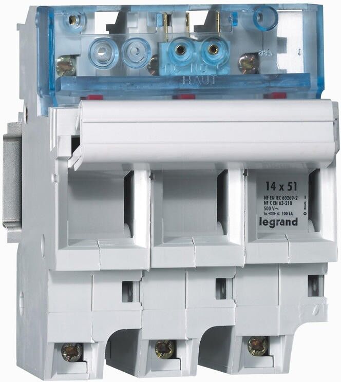 LEGRAND Coupe-circuit sectionnable SP51 3P avec microrupteur - pour cartouche 14x51mm LEGRAND Coupe-circuit sectionnable SP51 3P avec microrupteur - pour cartouche 14x51mm