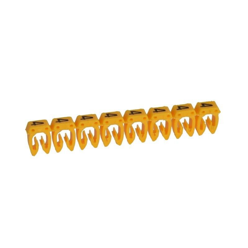 LEGRAND Repère CAB 3 pour filerie 0,15mm² à 0,5mm² - Chiffre 4 - Jaune - Emballage : 1000 LEGRAND Repère CAB 3 pour filerie 0,15mm² à 0,5mm² - Chiffre 4 - Jaune - Emballage : 1000