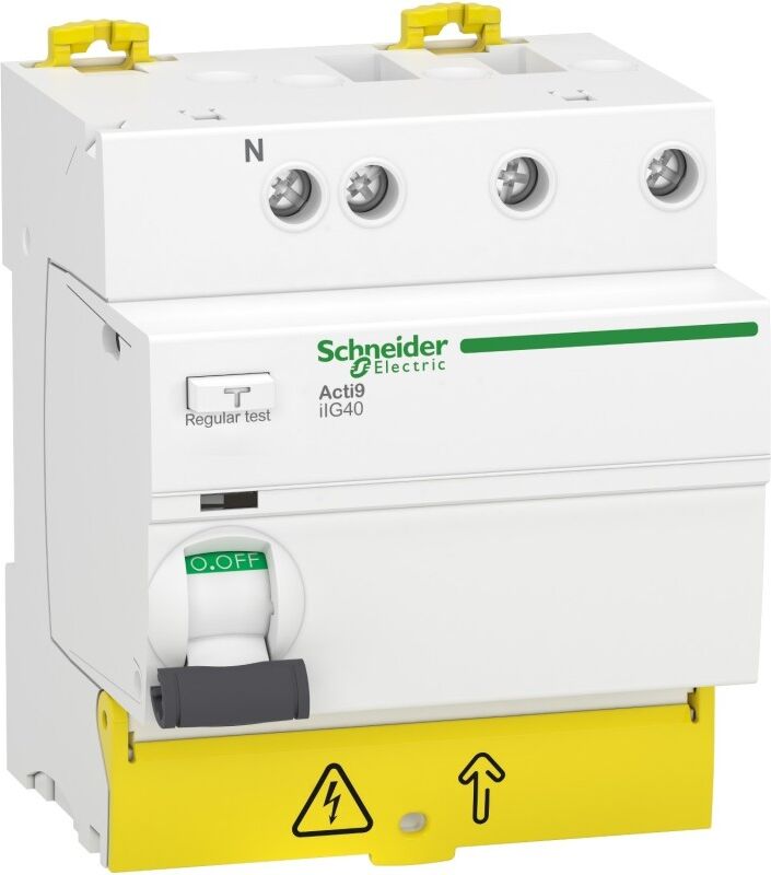 SCHNEIDER Interrupteur différentiel iIG40 tête de groupe - 3P+N - 25A - 30mA - type Asi SCHNEIDER Interrupteur différentiel iIG40 tête de groupe - 3P+N - 25A - 30mA - type Asi