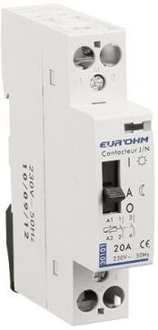 EUR'OHM Contacteur jour nuit - 20A - 2P - 2F - 1 module - Eur'ohm 30101 EUR'OHM Contacteur jour nuit - 20A - 2P - 2F - 1 module - Eur'ohm 30101