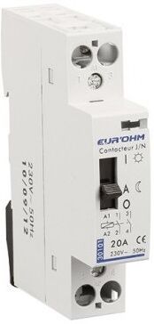 EUR'OHM Contacteur jour nuit - 20A - 2P - 2F - 1 module - Eur'ohm 30101