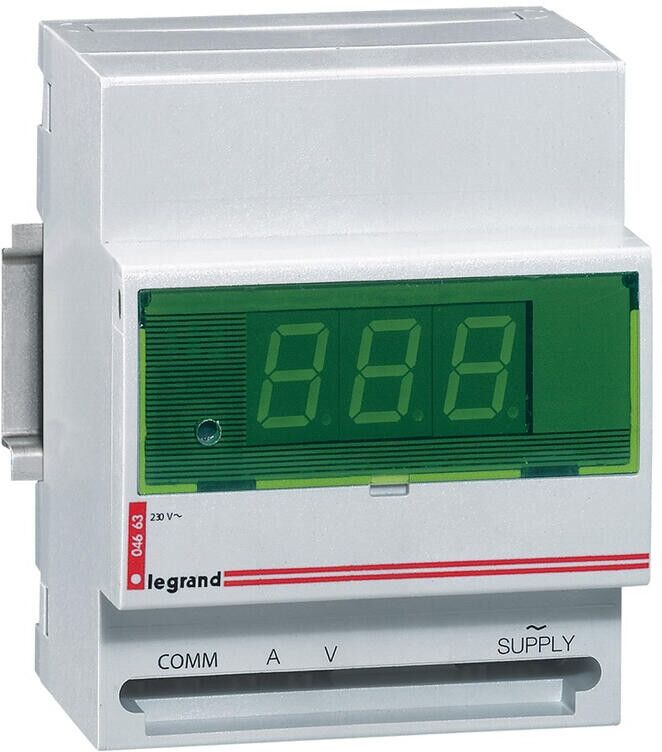 LEGRAND Ampèremètre ou voltmètre digital modulaire lecture 0A à 8000A et 0V à 500V - 230V~ - 50Hz à 60Hz - 4 modules LEGRAND Ampèremètre ou voltmètre digital modulaire lecture 0A à 8000A et 0V à 500V - 230V~ - 50Hz à 60Hz - 4 modules