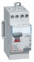 LEGRAND Interrupteur différentiel DX³-ID vis/vis - 2P 230V~ 40A type A 30mA - 2 modules LEGRAND Interrupteur différentiel DX³-ID vis/vis - 2P 230V~ 40A type A 30mA - 2 modules
