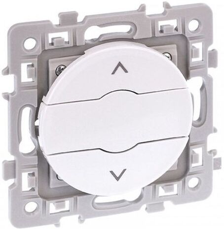 EUR'OHM Double poussoir volets-roulants SQUARE 1 poste - 6AX - Blanc EUR'OHM Double poussoir volets-roulants SQUARE 1 poste - 6AX - Blanc