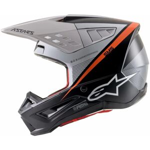 Casque cross Alpinestars SM-5 Rayon noir blanc orange fluo mat