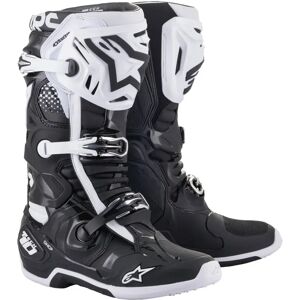 Bottes cross Alpinestars Tech 10 Noir blanc