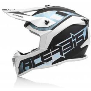 Casque Cross ACERBIS LINEAR blanc bleu clair