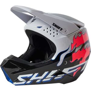 Casque cross Shift White Label BURNTABLE gris noir