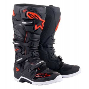 Bottes Alpinestars Enduro Tech 7 noir rouge fluo 2023