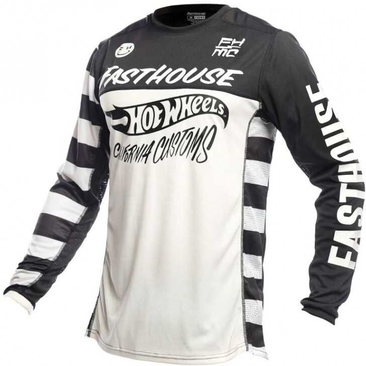 Maillot Fasthouse Grindhouse HOT WHEELS blanc noir 2023