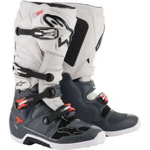 Bottes cross Alpinestars Tech 7 dark gray light gray red fluo