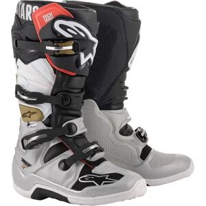 Bottes cross Alpinestars Tech 7 black silver white gold