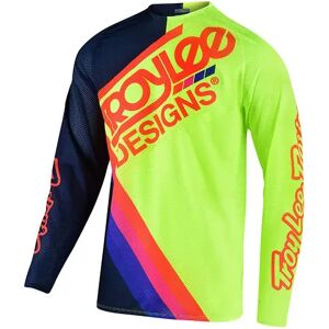 Maillot Troy lee designs Enfant GP Air Tilt navy jaune fluo