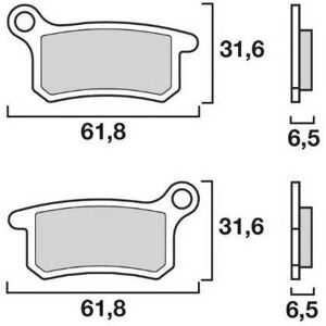 No Name Plaquettes de frein brembo loisir 07gr69sd