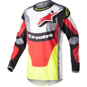 Maillot Alpinestars Fluid Agent Noir Rouge Jaune fluo 2023