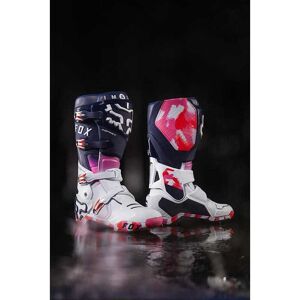 FOX Racing Bottes cross Fox Instinct Edition Limitee RYVR White Navy 2023