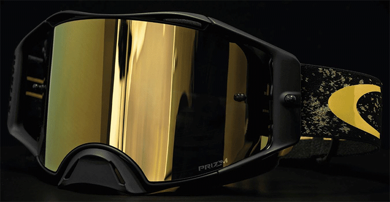 Masque Oakley Airbrake MX EDITION LIMITEE TRIPLE CROWN Noir Or écran 24k Iridium