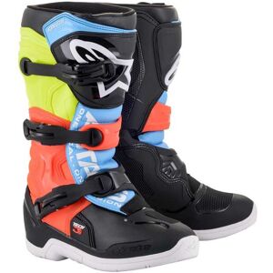 ALPINESTARS Bottes cross enfant Alpinestars Tech 3S noir jaune fluo rouge fluo