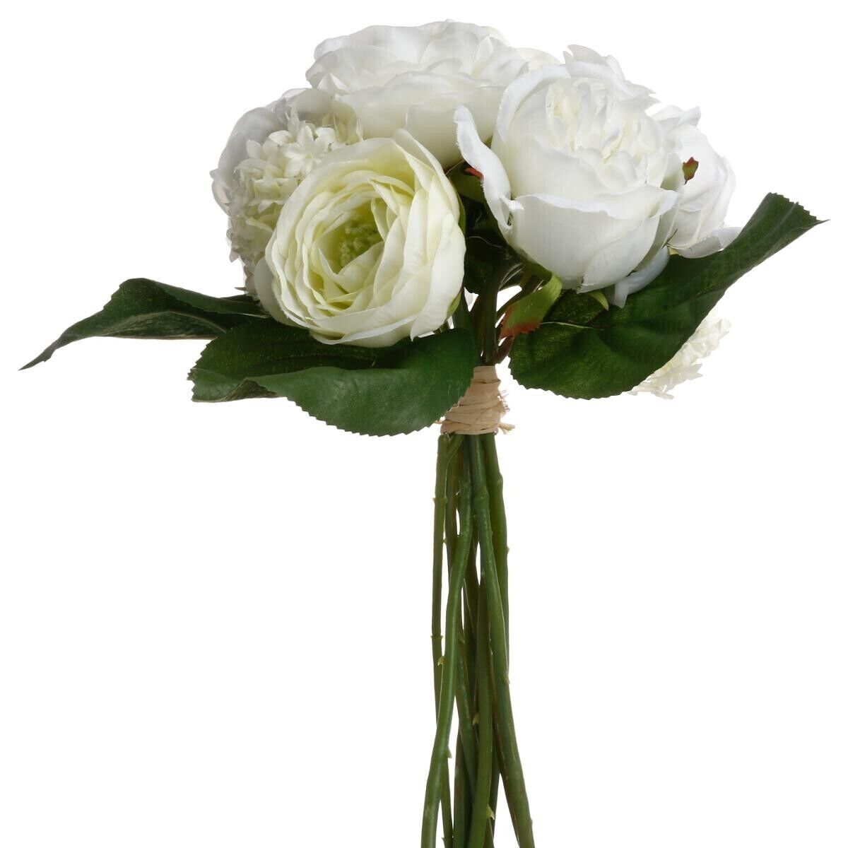 Atmosphera Bouquet de fleurs blanches artificielles, H30 cm