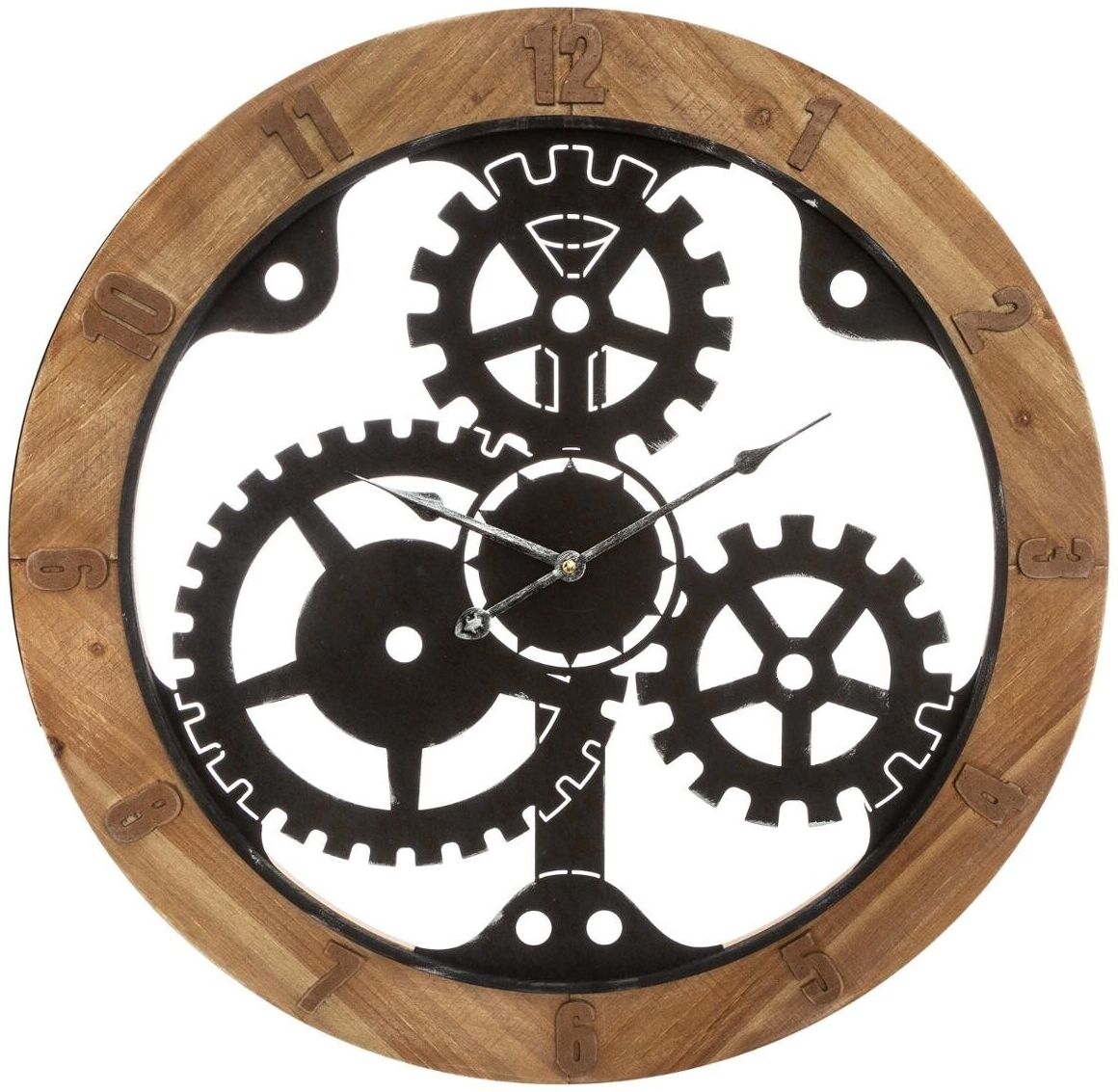 Atmosphera Horloge mécanique, métal bois D58 cm Atmosphera Horloge mécanique, métal bois D58 cm