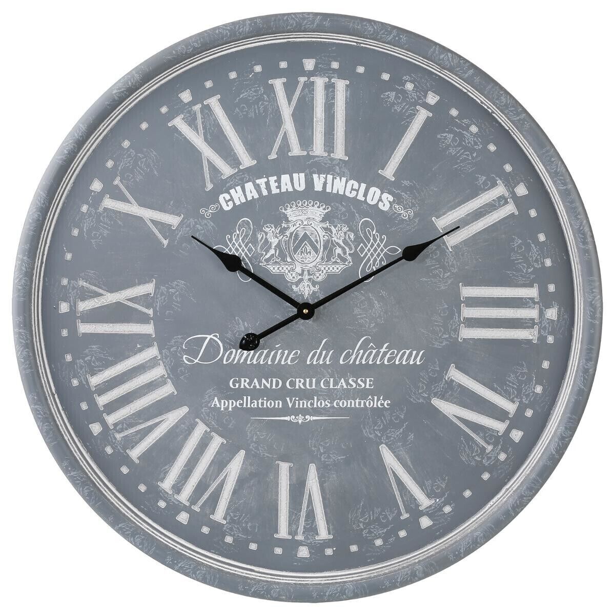 Atmosphera Horloge gravée grise D78 cm