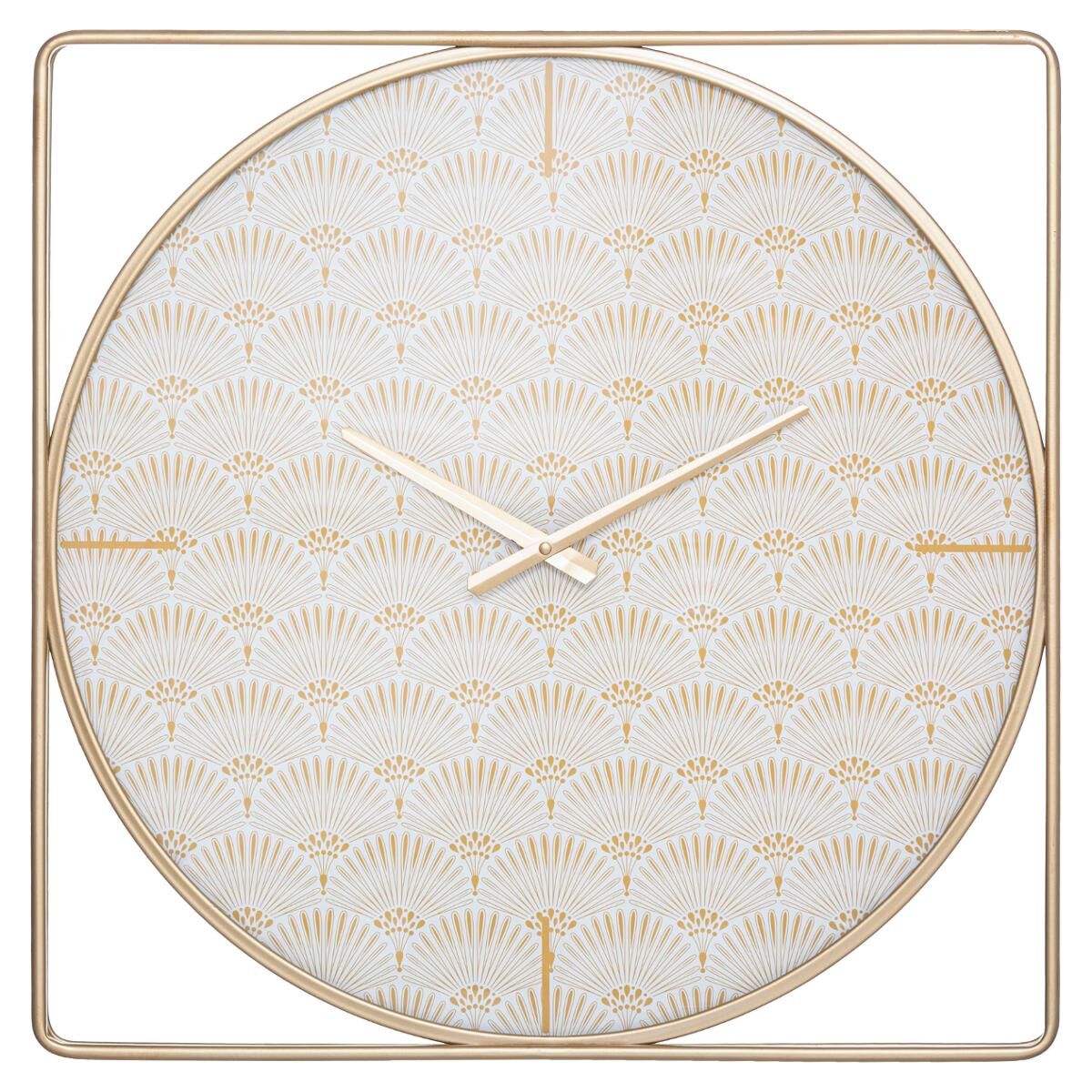 Atmosphera Horloge "Christie", métal doré 58x58 cm