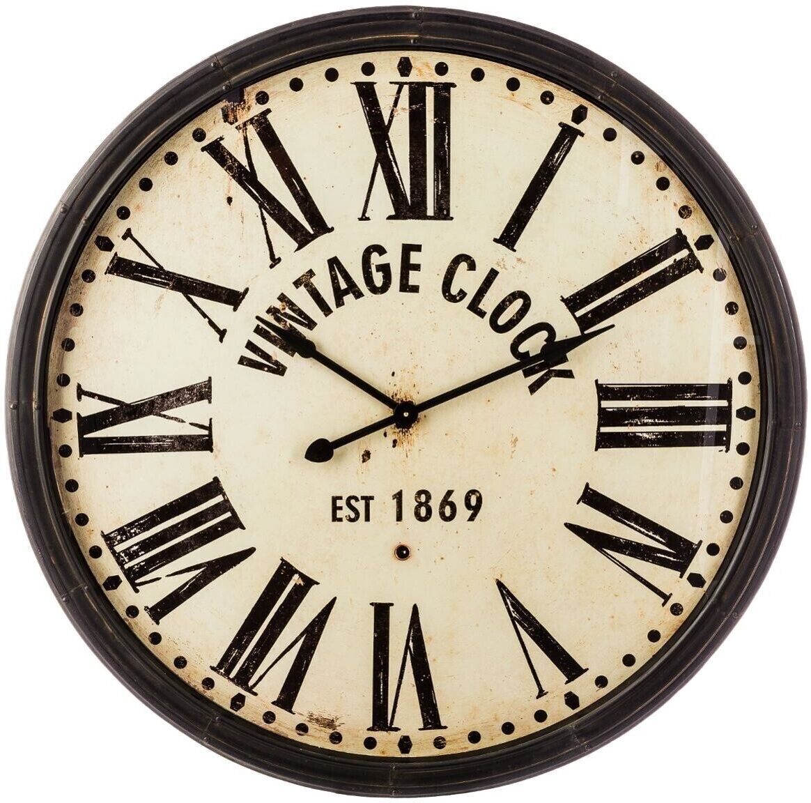 Atmosphera Horloge "Vintage" marron, métal D113 cm Atmosphera Horloge "Vintage" marron, métal D113 cm