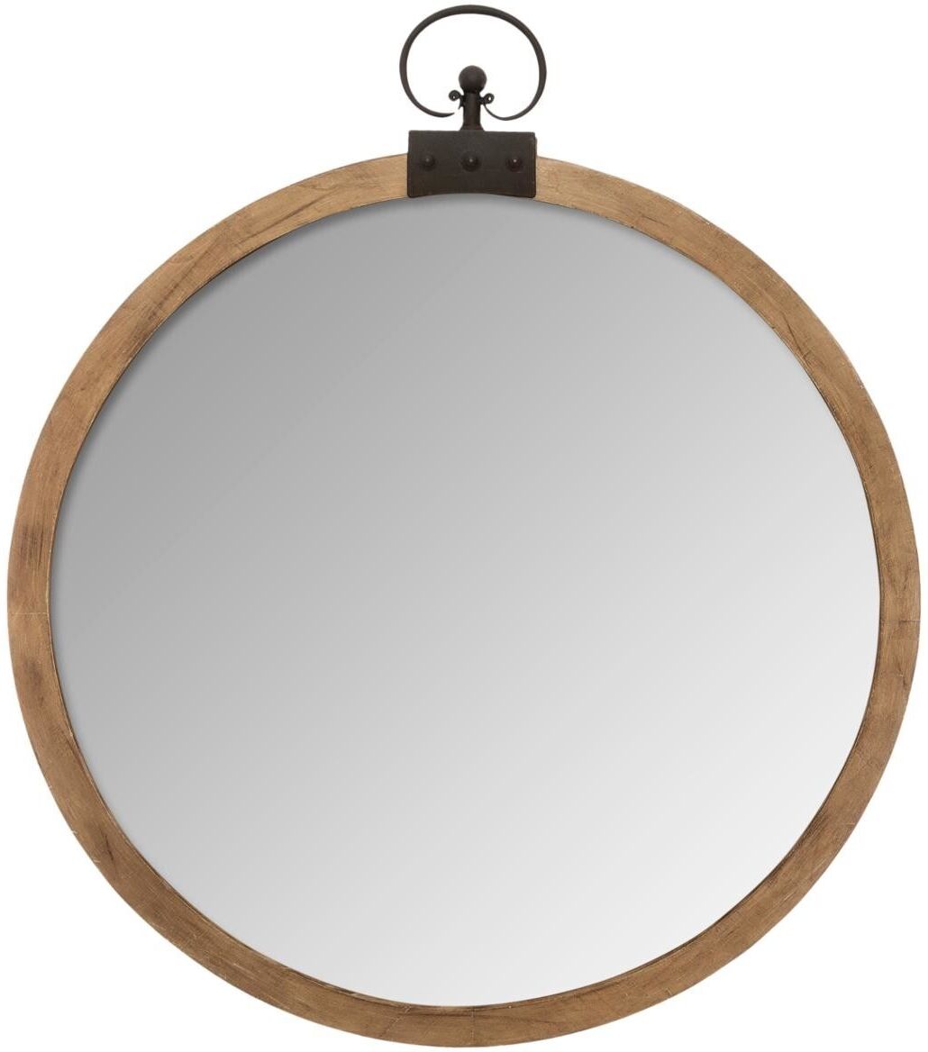 Atmosphera Miroir "Gousset", bois D74 cm Atmosphera Miroir "Gousset", bois D74 cm