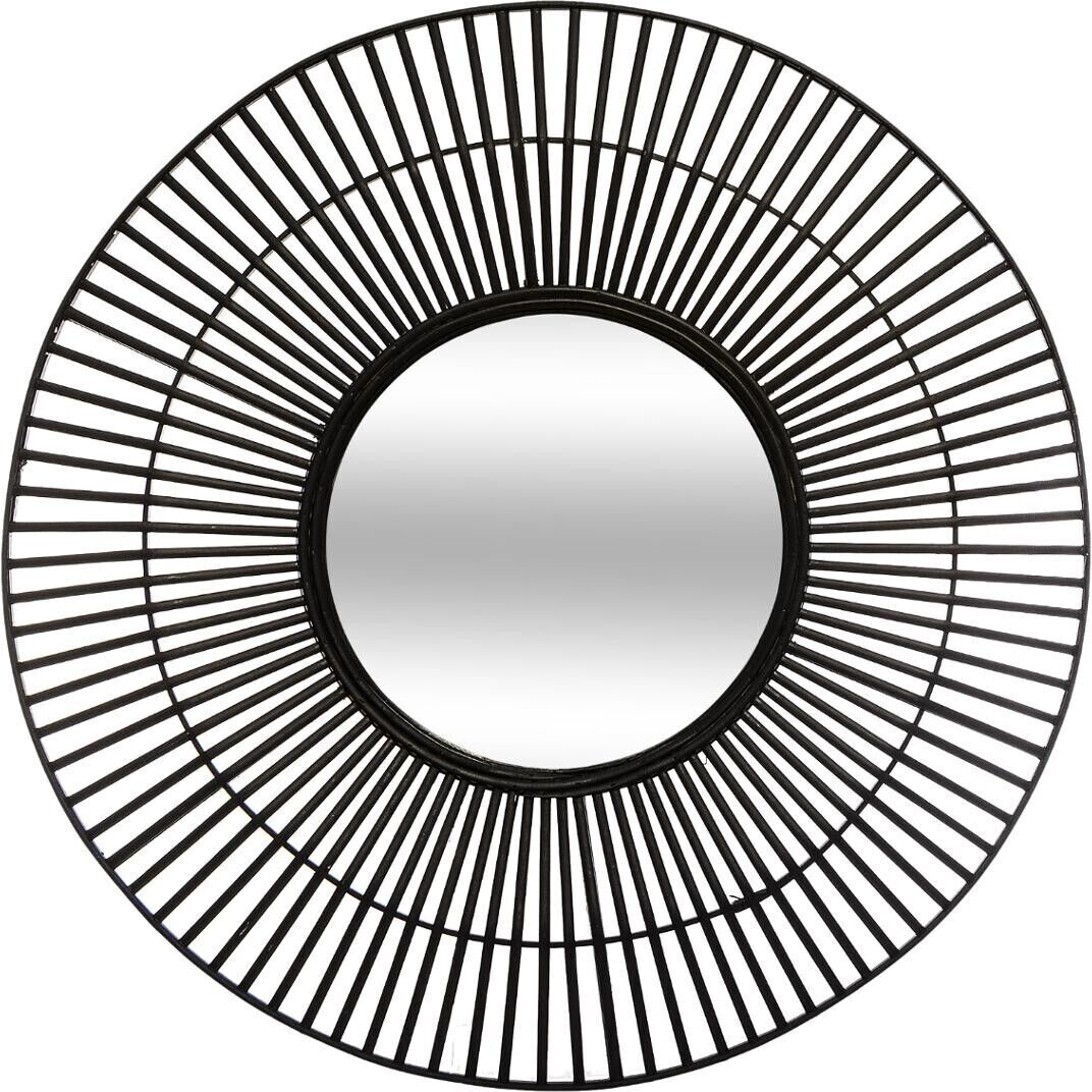 Atmosphera Miroir noir en bambou D77 cm Atmosphera Miroir noir en bambou D77 cm
