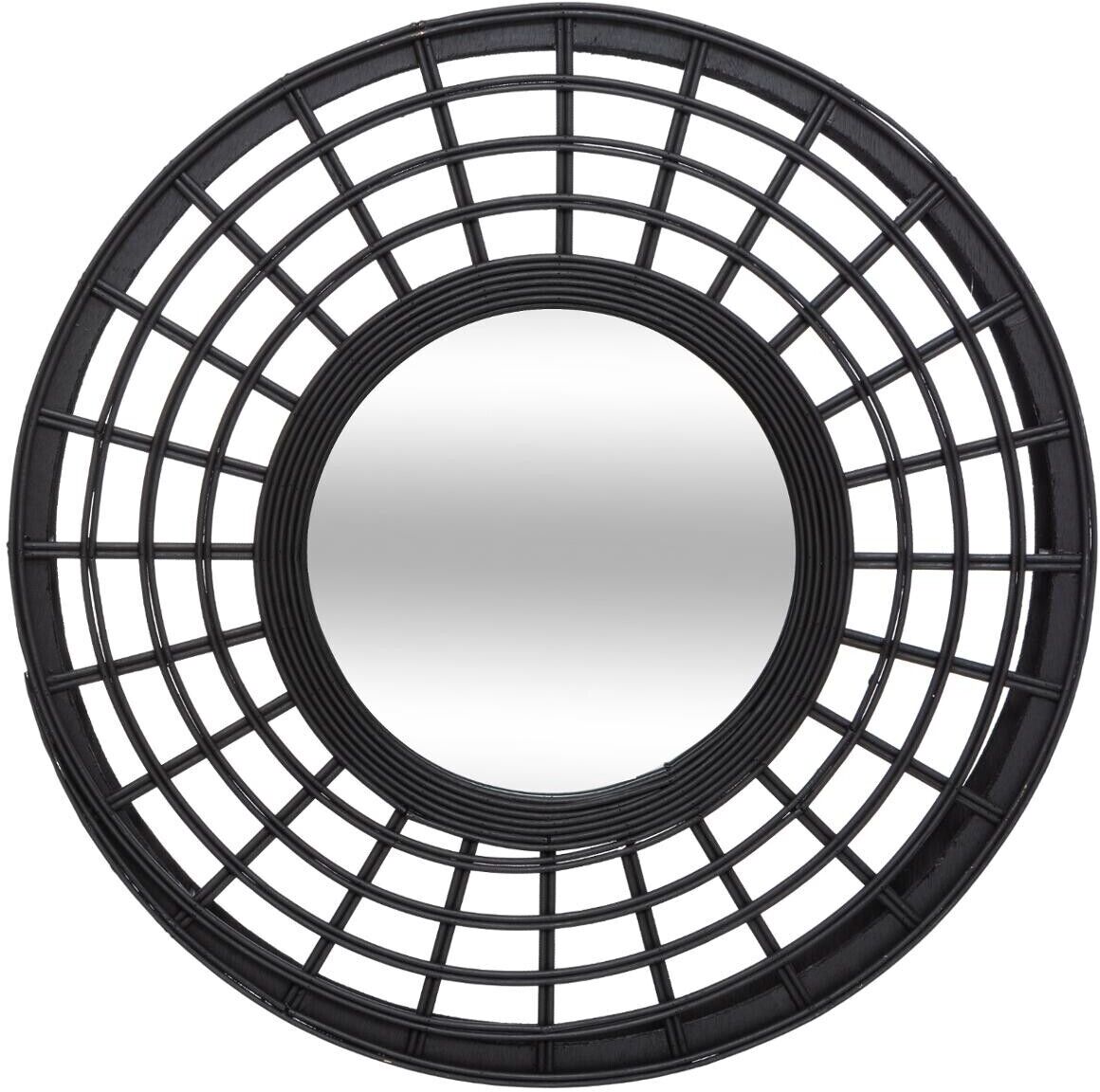 Atmosphera Miroir "Relief" noir, bambou D56 cm Atmosphera Miroir "Relief" noir, bambou D56 cm